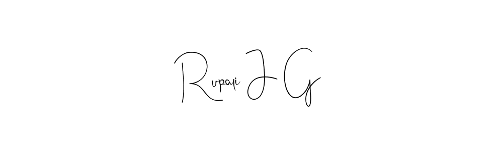 This is the best signature style for the Rupali J G name. Also you like these signature font (Andilay-7BmLP). Mix name signature. Rupali J G signature style 4 images and pictures png