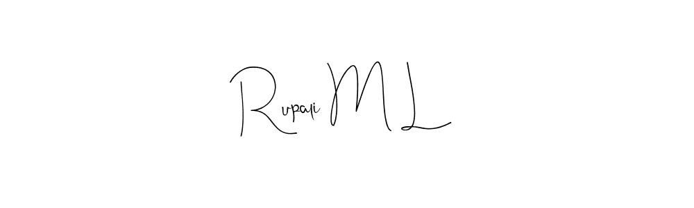 Once you've used our free online signature maker to create your best signature Andilay-7BmLP style, it's time to enjoy all of the benefits that Rupali M L name signing documents. Rupali M L signature style 4 images and pictures png