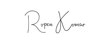 Designed for modern professionals: Rupen Kumar name signature crafted with Andilay-7BmLP script. Ready for digital PDF workflows. Rupen Kumar signature style 4 images and pictures png