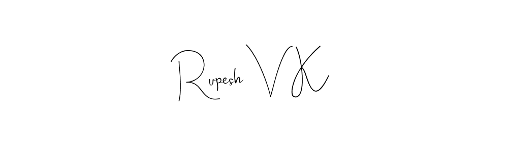 It looks lik you need a new signature style for name Rupesh V K. Design unique handwritten (Andilay-7BmLP) signature with our free signature maker in just a few clicks. Rupesh V K signature style 4 images and pictures png