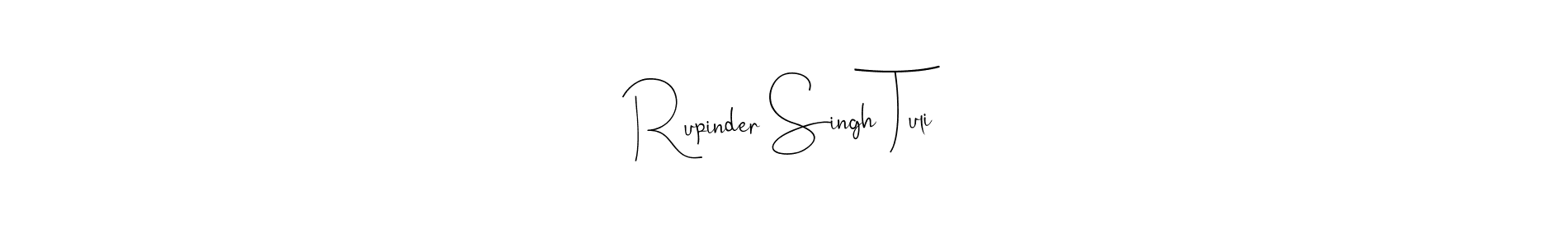 if you are searching for the best signature style for your name Rupinder Singh Tuli. so please give up your signature search. here we have designed multiple signature styles  using Andilay-7BmLP. Rupinder Singh Tuli signature style 4 images and pictures png