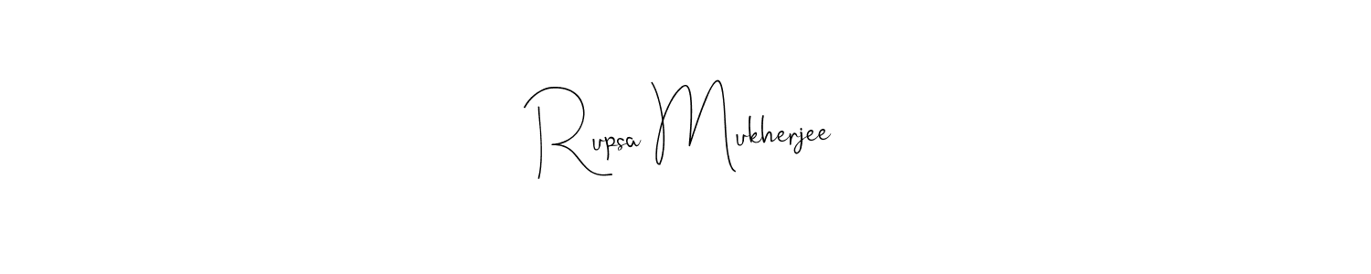 Use a signature maker to create a handwritten signature online. With this signature software, you can design (Andilay-7BmLP) your own signature for name Rupsa Mukherjee. Rupsa Mukherjee signature style 4 images and pictures png