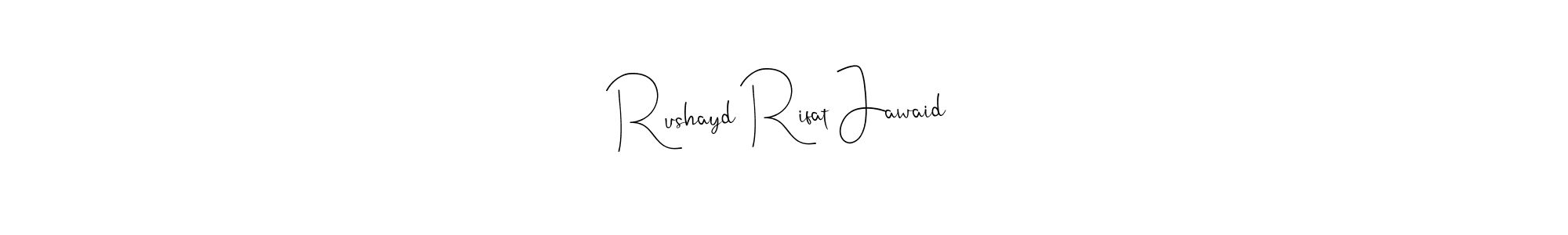 Check out images of Autograph of Rushayd Rifat Jawaid name. Actor Rushayd Rifat Jawaid Signature Style. Andilay-7BmLP is a professional sign style online. Rushayd Rifat Jawaid signature style 4 images and pictures png