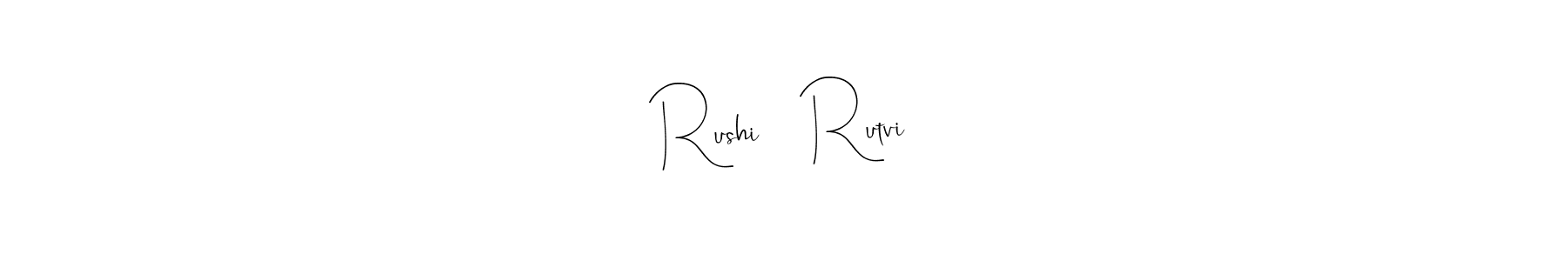 Create a beautiful signature design for name Rushi ❤️ Rutvi. With this signature (Andilay-7BmLP) fonts, you can make a handwritten signature for free. Rushi ❤️ Rutvi signature style 4 images and pictures png