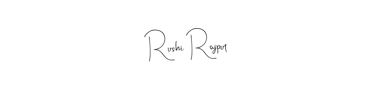 Design your own signature with our free online signature maker. With this signature software, you can create a handwritten (Andilay-7BmLP) signature for name Rushi Rajput. Rushi Rajput signature style 4 images and pictures png
