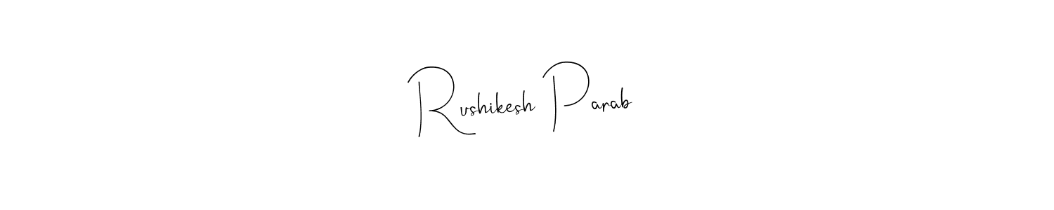 Andilay-7BmLP is a professional signature style that is perfect for those who want to add a touch of class to their signature. It is also a great choice for those who want to make their signature more unique. Get Rushikesh Parab name to fancy signature for free. Rushikesh Parab signature style 4 images and pictures png