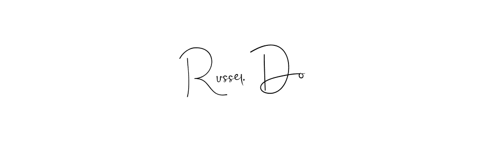 Use a signature maker to create a handwritten signature online. With this signature software, you can design (Andilay-7BmLP) your own signature for name Russel, Do. Russel, Do signature style 4 images and pictures png