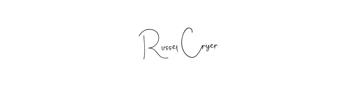 Andilay-7BmLP is a professional signature style that is perfect for those who want to add a touch of class to their signature. It is also a great choice for those who want to make their signature more unique. Get Russel Cryer name to fancy signature for free. Russel Cryer signature style 4 images and pictures png