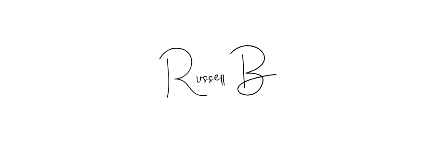 Make a beautiful signature design for name Russell B. Use this online signature maker to create a handwritten signature for free. Russell B signature style 4 images and pictures png
