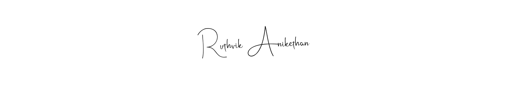 You should practise on your own different ways (Andilay-7BmLP) to write your name (Ruthvik Anikethan) in signature. don't let someone else do it for you. Ruthvik Anikethan signature style 4 images and pictures png