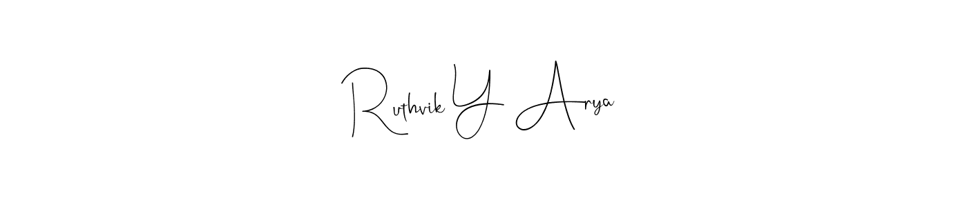 How to Draw Ruthvik Y Arya signature style? Andilay-7BmLP is a latest design signature styles for name Ruthvik Y Arya. Ruthvik Y Arya signature style 4 images and pictures png