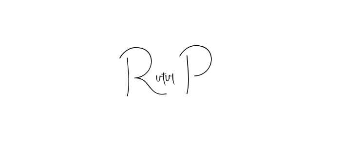 Make a beautiful signature design for name Rutul P. Use this online signature maker to create a handwritten signature for free. Rutul P signature style 4 images and pictures png