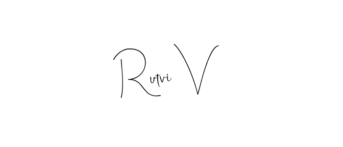 The best way (Andilay-7BmLP) to make a short signature is to pick only two or three words in your name. The name Rutvi V include a total of six letters. For converting this name. Rutvi V signature style 4 images and pictures png