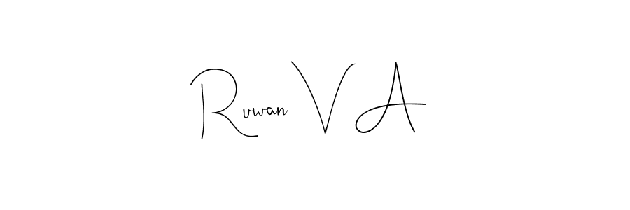 It looks lik you need a new signature style for name Ruwan V A. Design unique handwritten (Andilay-7BmLP) signature with our free signature maker in just a few clicks. Ruwan V A signature style 4 images and pictures png