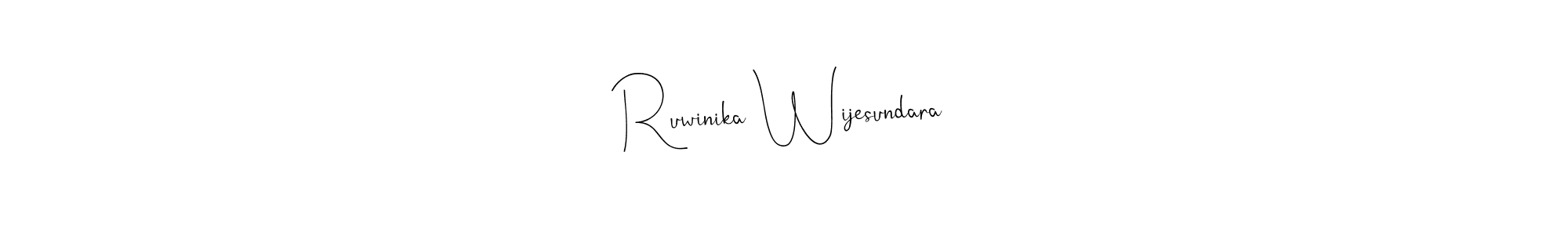 The best way (Andilay-7BmLP) to make a short signature is to pick only two or three words in your name. The name Ruwinika Wijesundara include a total of six letters. For converting this name. Ruwinika Wijesundara signature style 4 images and pictures png