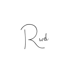 if you are searching for the best signature style for your name Rwd. so please give up your signature search. here we have designed multiple signature styles  using Andilay-7BmLP. Rwd signature style 4 images and pictures png