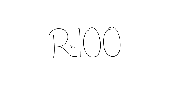 Create a beautiful signature design for name Rx 100. With this signature (Andilay-7BmLP) fonts, you can make a handwritten signature for free. Rx 100 signature style 4 images and pictures png