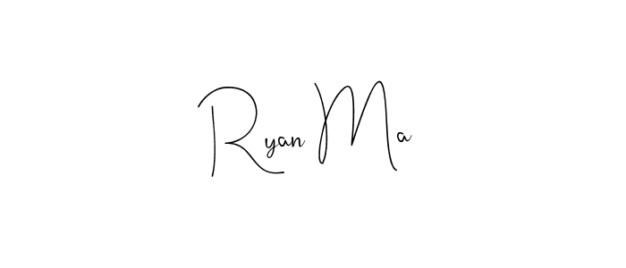 You should practise on your own different ways (Andilay-7BmLP) to write your name (Ryan Ma) in signature. don't let someone else do it for you. Ryan Ma signature style 4 images and pictures png