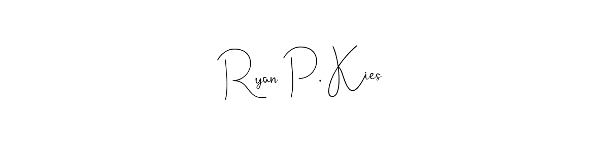 Make a beautiful signature design for name Ryan P. Kies. Use this online signature maker to create a handwritten signature for free. Ryan P. Kies signature style 4 images and pictures png