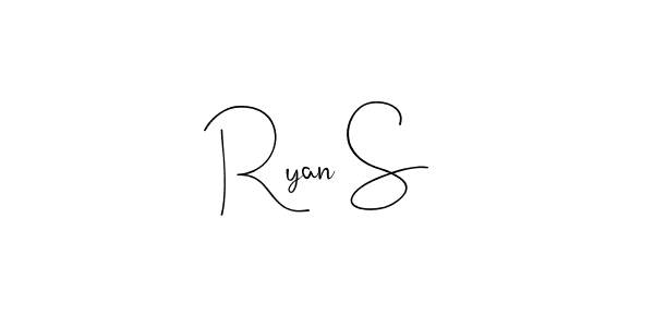 How to make Ryan S name signature. Use Andilay-7BmLP style for creating short signs online. This is the latest handwritten sign. Ryan S signature style 4 images and pictures png