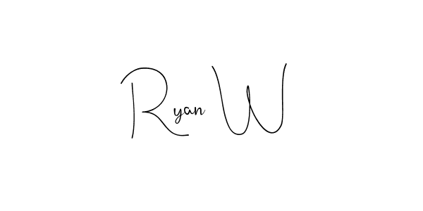 How to Draw Ryan W signature style? Andilay-7BmLP is a latest design signature styles for name Ryan W. Ryan W signature style 4 images and pictures png