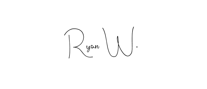 This is the best signature style for the Ryan W. name. Also you like these signature font (Andilay-7BmLP). Mix name signature. Ryan W. signature style 4 images and pictures png