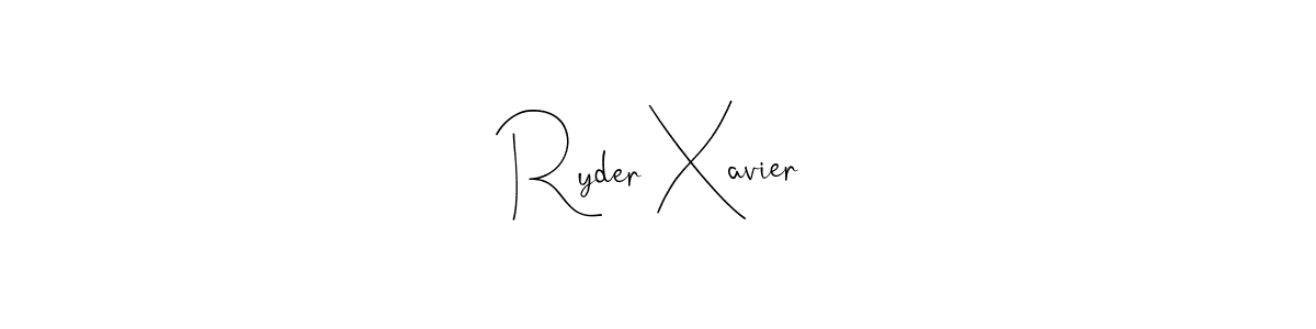 Make a beautiful signature design for name Ryder Xavier. With this signature (Andilay-7BmLP) style, you can create a handwritten signature for free. Ryder Xavier signature style 4 images and pictures png