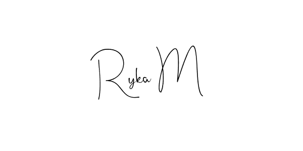 Make a beautiful signature design for name Ryka M. Use this online signature maker to create a handwritten signature for free. Ryka M signature style 4 images and pictures png