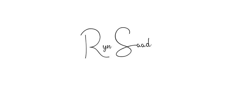 Create a beautiful signature design for name Ryn Saad. With this signature (Andilay-7BmLP) fonts, you can make a handwritten signature for free. Ryn Saad signature style 4 images and pictures png