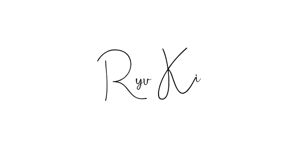 Create a beautiful signature design for name Ryu Ki. With this signature (Andilay-7BmLP) fonts, you can make a handwritten signature for free. Ryu Ki signature style 4 images and pictures png