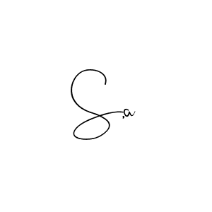 Make a beautiful signature design for name S,a. Use this online signature maker to create a handwritten signature for free. S,a signature style 4 images and pictures png