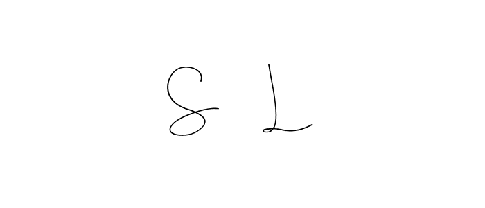 Make a beautiful signature design for name S     L. With this signature (Andilay-7BmLP) style, you can create a handwritten signature for free. S     L signature style 4 images and pictures png