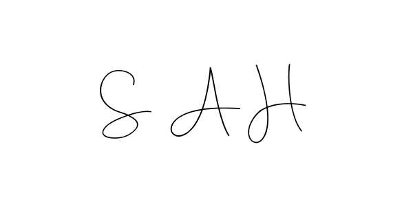 This is the best signature style for the S  A H name. Also you like these signature font (Andilay-7BmLP). Mix name signature. S  A H signature style 4 images and pictures png