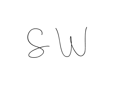 Best and Professional Signature Style for S  W. Andilay-7BmLP Best Signature Style Collection. S  W signature style 4 images and pictures png
