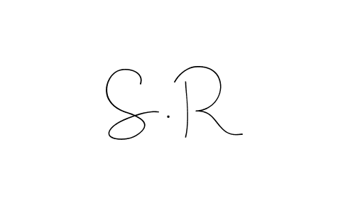 Make a beautiful signature design for name S . R. With this signature (Andilay-7BmLP) style, you can create a handwritten signature for free. S . R signature style 4 images and pictures png