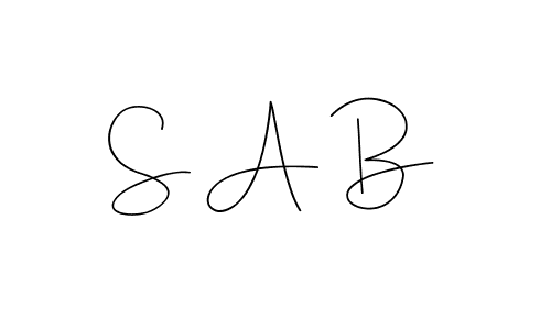 S A B stylish signature style. Best Handwritten Sign (Andilay-7BmLP) for my name. Handwritten Signature Collection Ideas for my name S A B. S A B signature style 4 images and pictures png
