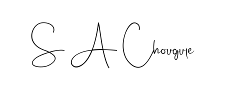If you are searching for the best signature style for your name S A Chougule, here we have designed multiple signature styles using Andilay-7BmLP. S A Chougule signature style 4 images and pictures png