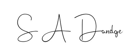If you are searching for the best signature style for your name S A Dandge, here we have designed multiple signature styles using Andilay-7BmLP. S A Dandge signature style 4 images and pictures png