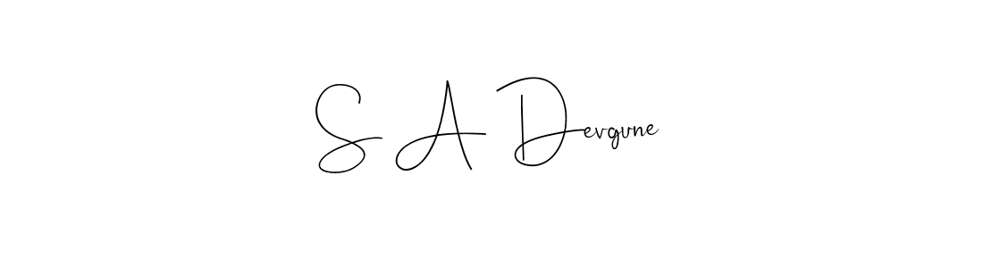 Make a beautiful signature design for name S A Devgune. Use this online signature maker to create a handwritten signature for free. S A Devgune signature style 4 images and pictures png