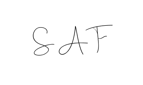 if you are searching for the best signature style for your name S A F. so please give up your signature search. here we have designed multiple signature styles  using Andilay-7BmLP. S A F signature style 4 images and pictures png