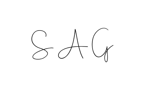 You should practise on your own different ways (Andilay-7BmLP) to write your name (S A G) in signature. don't let someone else do it for you. S A G signature style 4 images and pictures png