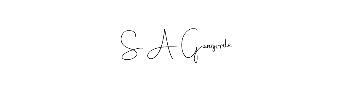 Make a beautiful signature design for name S A Gangurde. With this signature (Andilay-7BmLP) style, you can create a handwritten signature for free. S A Gangurde signature style 4 images and pictures png