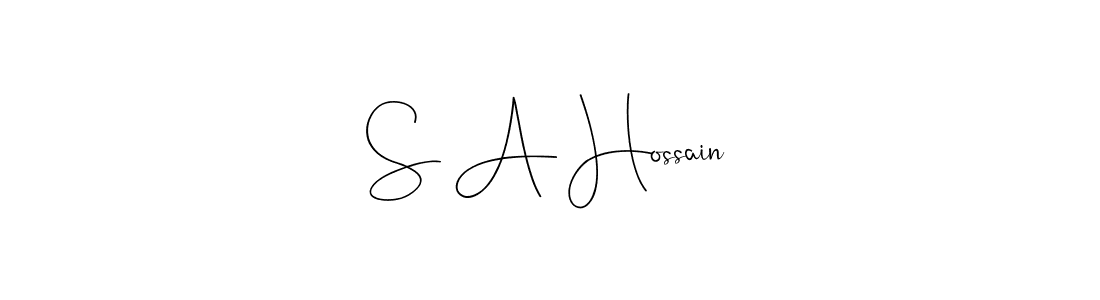 Also You can easily find your signature by using the search form. We will create S A Hossain name handwritten signature images for you free of cost using Andilay-7BmLP sign style. S A Hossain signature style 4 images and pictures png
