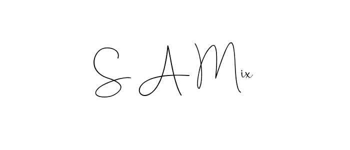 Also You can easily find your signature by using the search form. We will create S A Mix name handwritten signature images for you free of cost using Andilay-7BmLP sign style. S A Mix signature style 4 images and pictures png