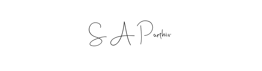 Use a signature maker to create a handwritten signature online. With this signature software, you can design (Andilay-7BmLP) your own signature for name S A Parthiv. S A Parthiv signature style 4 images and pictures png