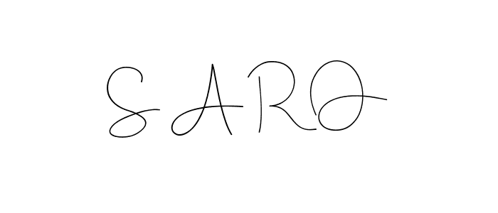 How to make S A R O signature? Andilay-7BmLP is a professional autograph style. Create handwritten signature for S A R O name. S A R O signature style 4 images and pictures png
