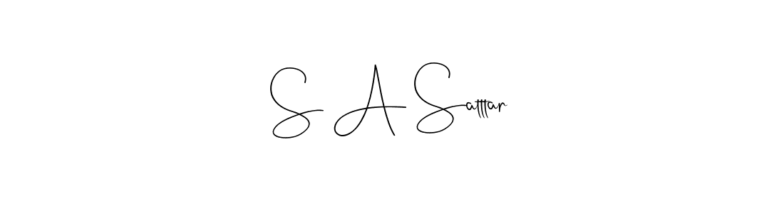 Make a beautiful signature design for name S A Satttar. With this signature (Andilay-7BmLP) style, you can create a handwritten signature for free. S A Satttar signature style 4 images and pictures png