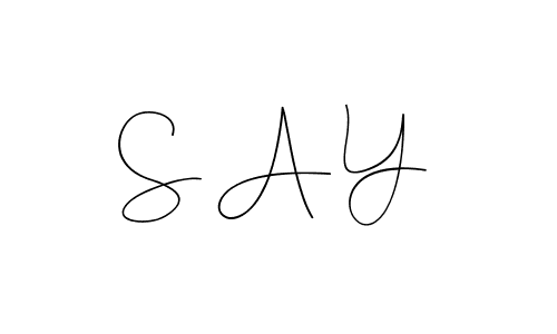 Design your own signature with our free online signature maker. With this signature software, you can create a handwritten (Andilay-7BmLP) signature for name S A Y. S A Y signature style 4 images and pictures png