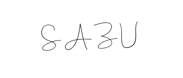 Create a beautiful signature design for name S A Z U. With this signature (Andilay-7BmLP) fonts, you can make a handwritten signature for free. S A Z U signature style 4 images and pictures png