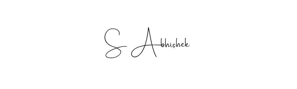 Create a beautiful signature design for name S Abhishek. With this signature (Andilay-7BmLP) fonts, you can make a handwritten signature for free. S Abhishek signature style 4 images and pictures png